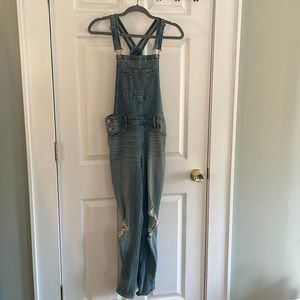 Hollister Distressed Overalls
